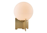 56049 Pearl Table Lamp White & Brass