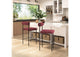 109813 Livorno Counter Stool (Set Of 2) Red & Bronze