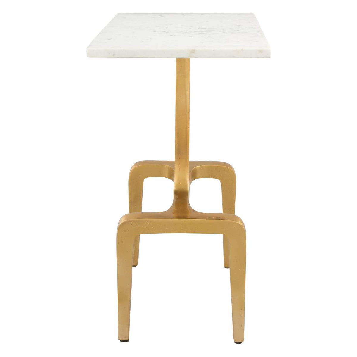101512 Clement Side Table White & Gold