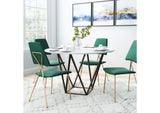 100715 Tintern Dining Table White & Antique Bronze