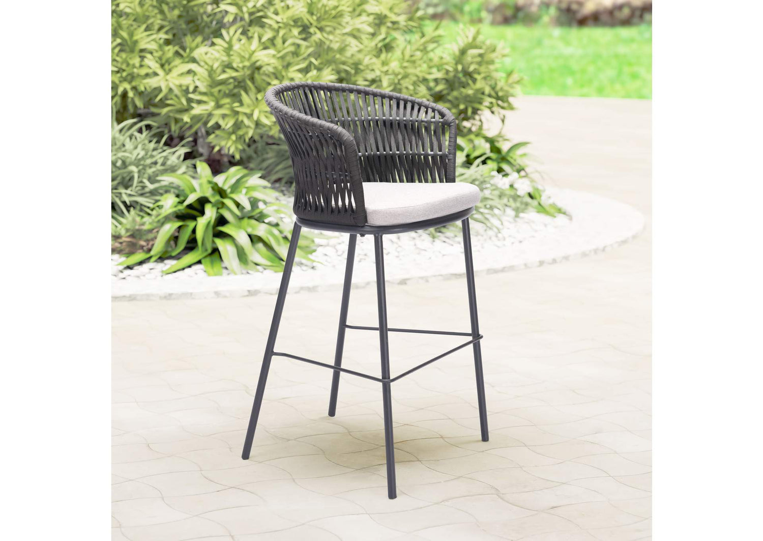 703989 Freycinet Outdoor Barstool (Set Of 2) Black