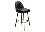 109975 Keppel Swivel Barstool Black & Bronze