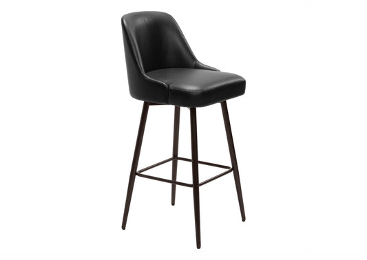 109975 Keppel Swivel Barstool Black & Bronze