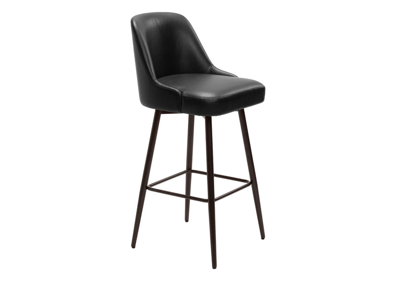 109975 Keppel Swivel Barstool Black & Bronze