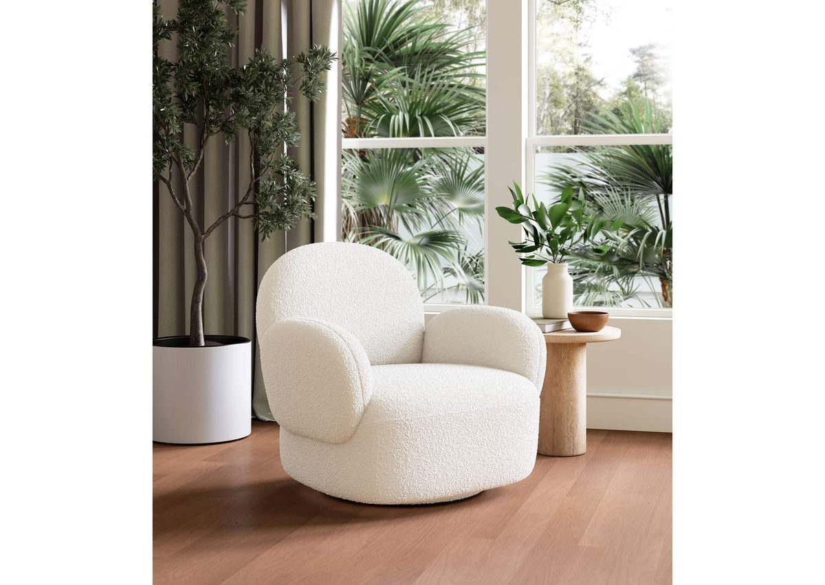 110280 Pilka Swivel Chair White