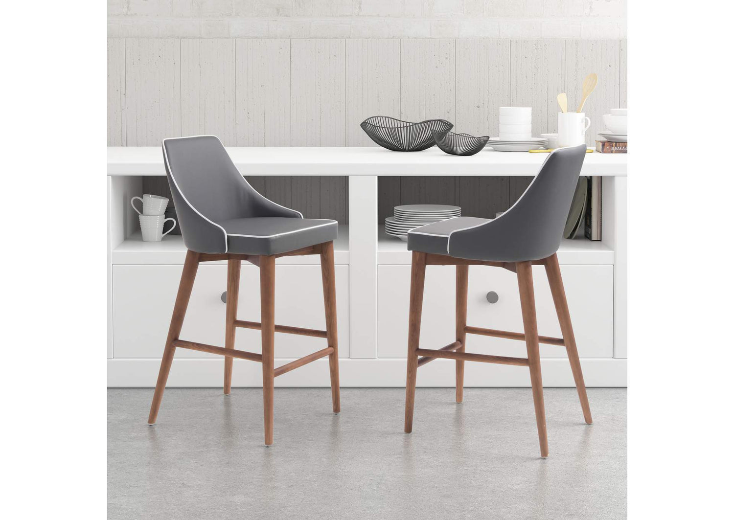 100280 Moor Counter Stool Dark Gray