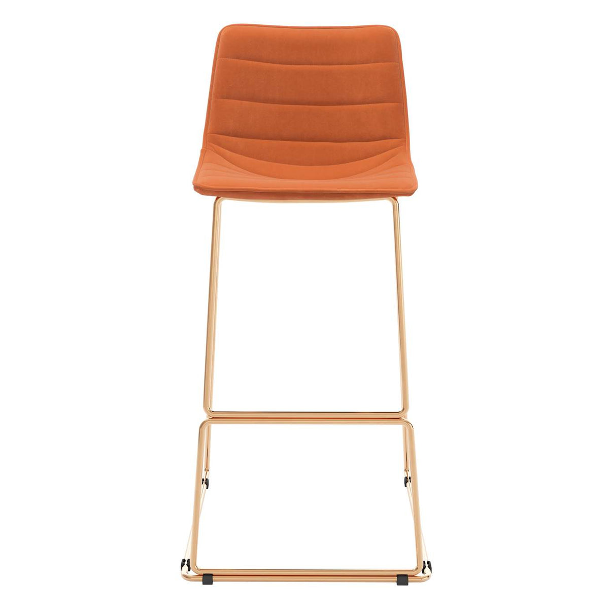 109502 Adele Barstool (Set Of 2) Orange & Gold
