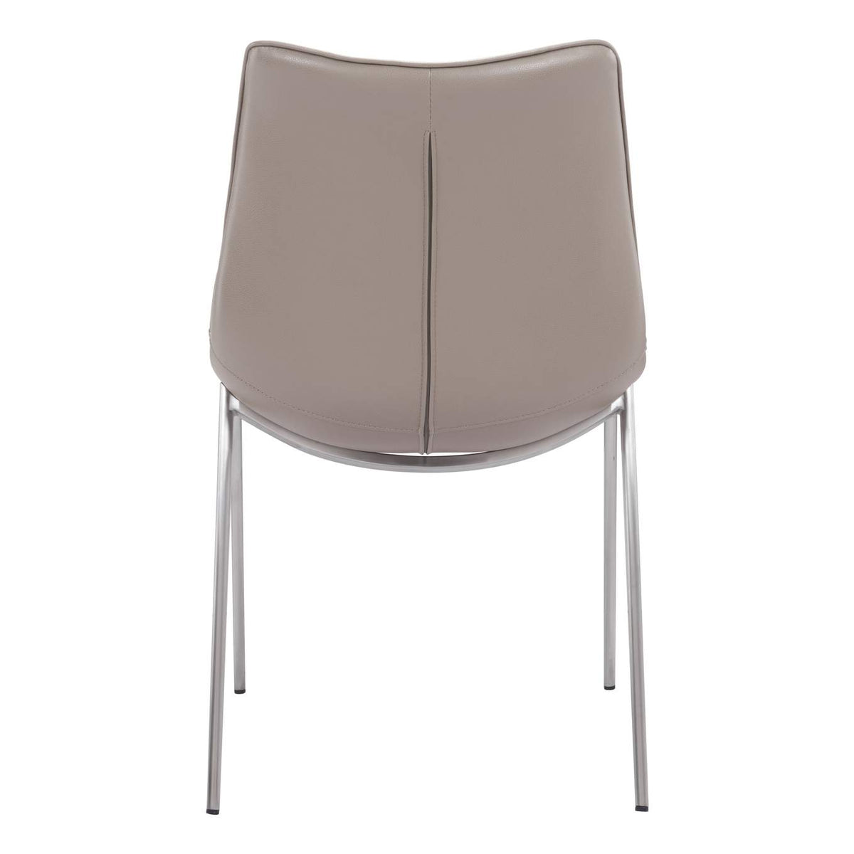 101269 Magnus Dining Chair (Set Of 2) Brown & Silver