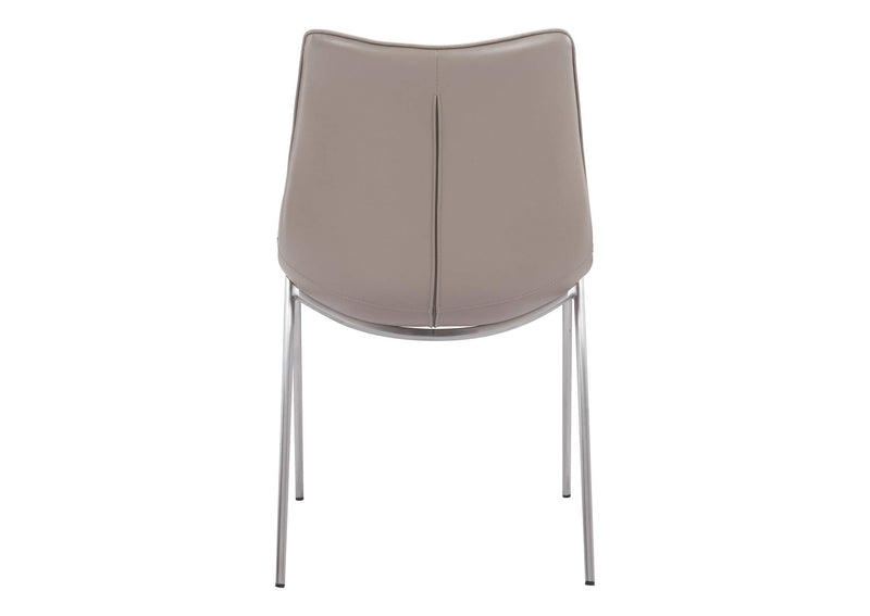 101269 Magnus Dining Chair (Set Of 2) Brown & Silver