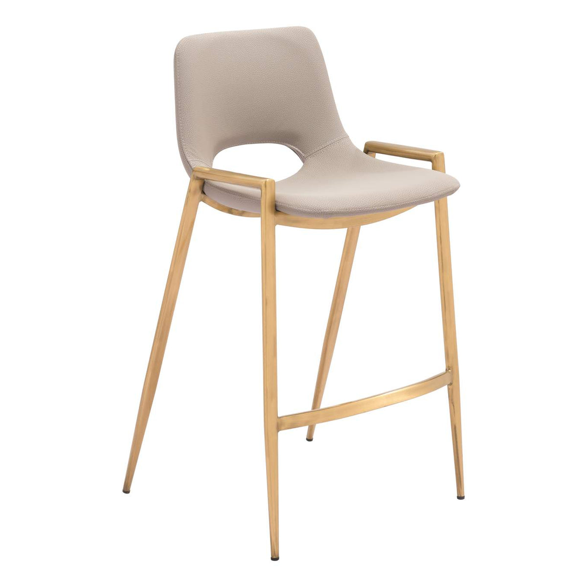 109733 Desi Counter Stool (Set Of 2) Beige & Gold