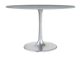 109446 Star City Dining Table Gray & Silver