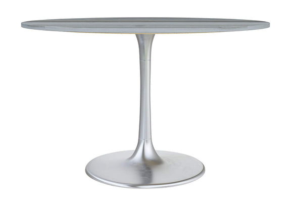 109446 Star City Dining Table Gray & Silver