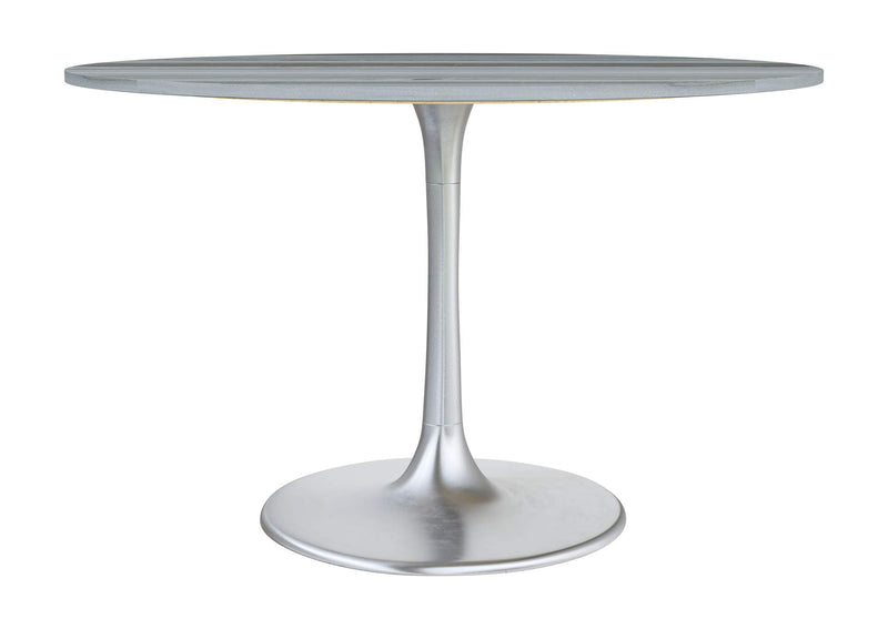 109446 Star City Dining Table Gray & Silver