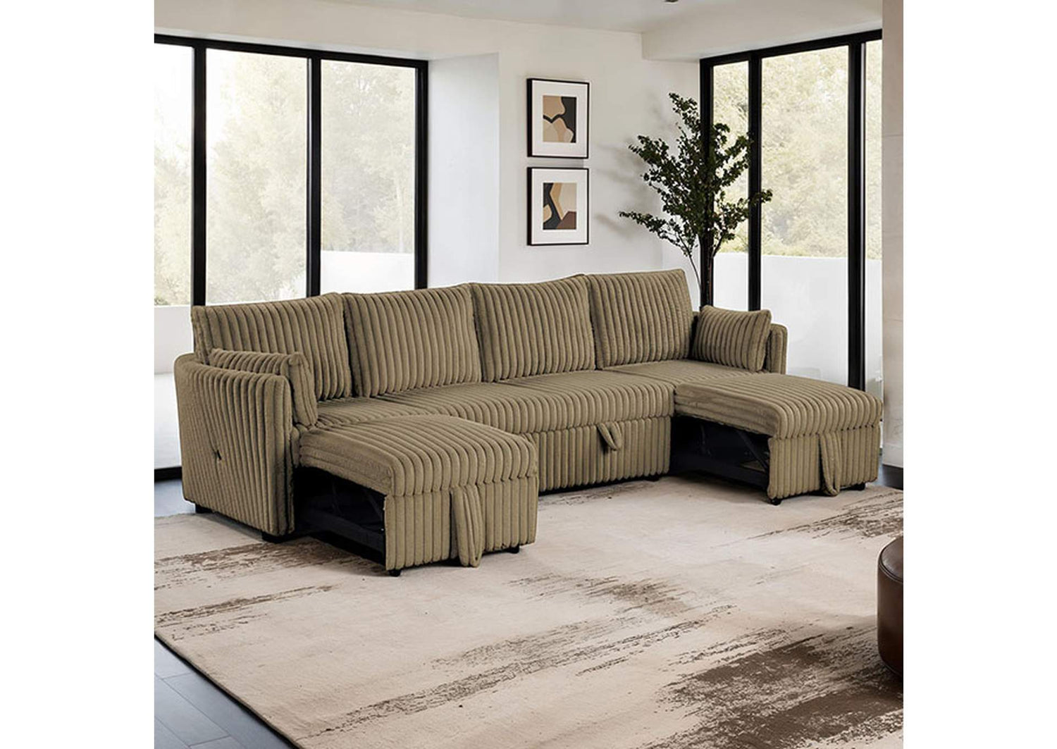 Denholme U-Sectional w/ Pull Out