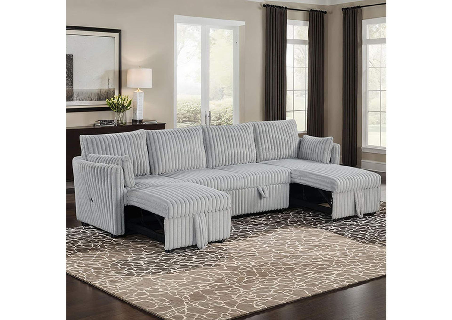 Denholme U-Sectional w/ Pull Out