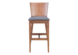100983 Ambrose Barstool (Set Of 2) Walnut & Dark Gray