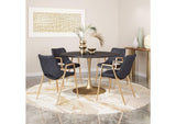 109549 Desi Dining Chair (Set Of 2) Black & Gold