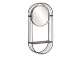A12234 Saroni Mirror Shelf Antique Gray