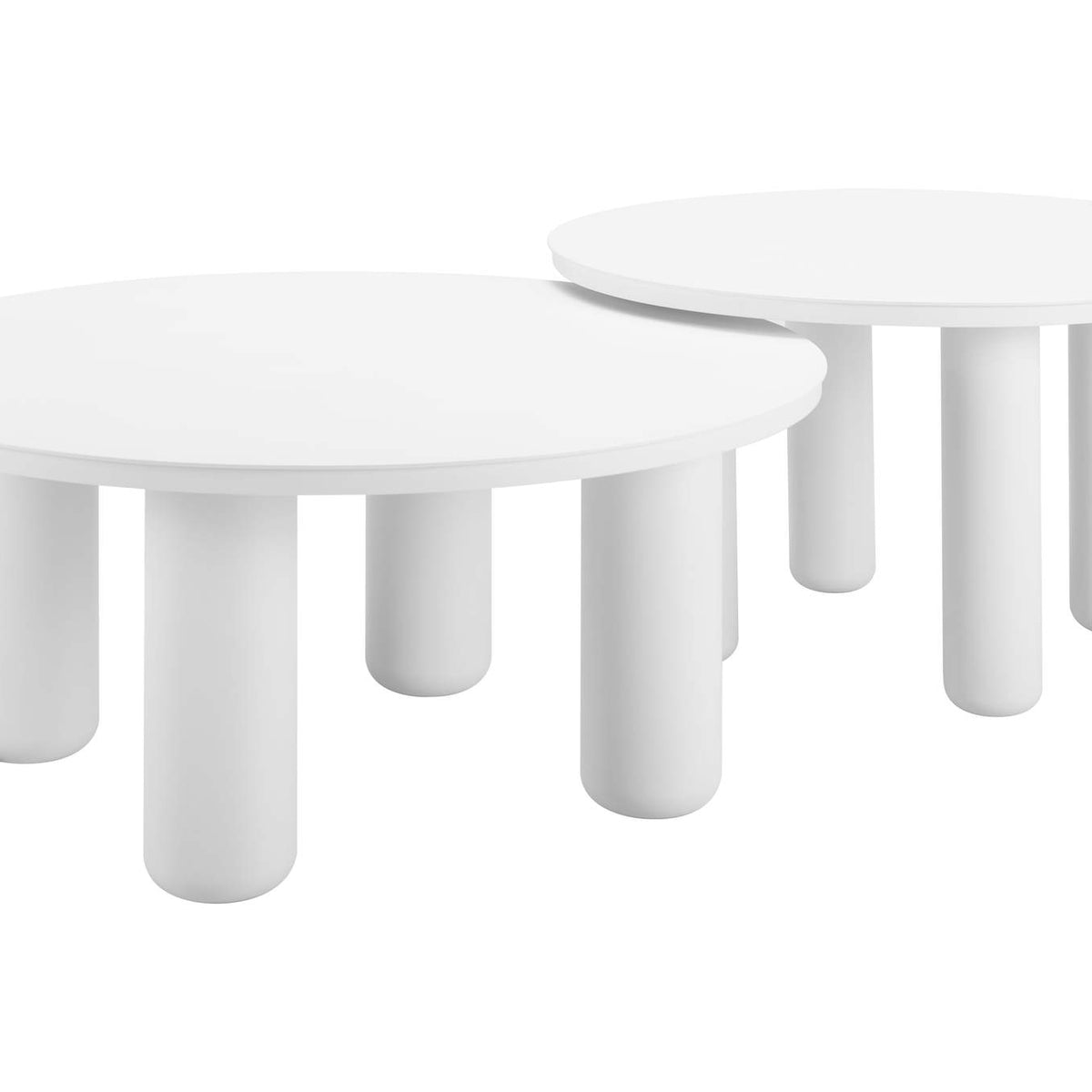 704075 Ola Outdoor Coffee Table Set (2-Piece) White