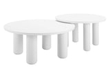 704075 Ola Outdoor Coffee Table Set (2-Piece) White