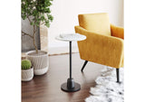 109458 Woozy Side Table White & Black