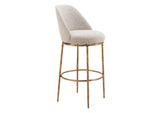 110271 Nordhavn Swivel Barstool Beige & Gold