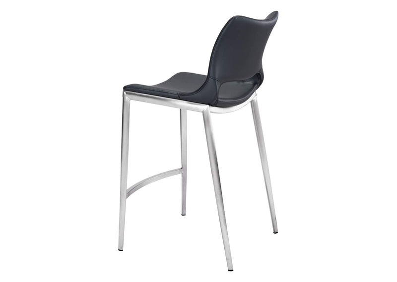101391 Ace Counter Stool (Set Of 2) Black & Silver
