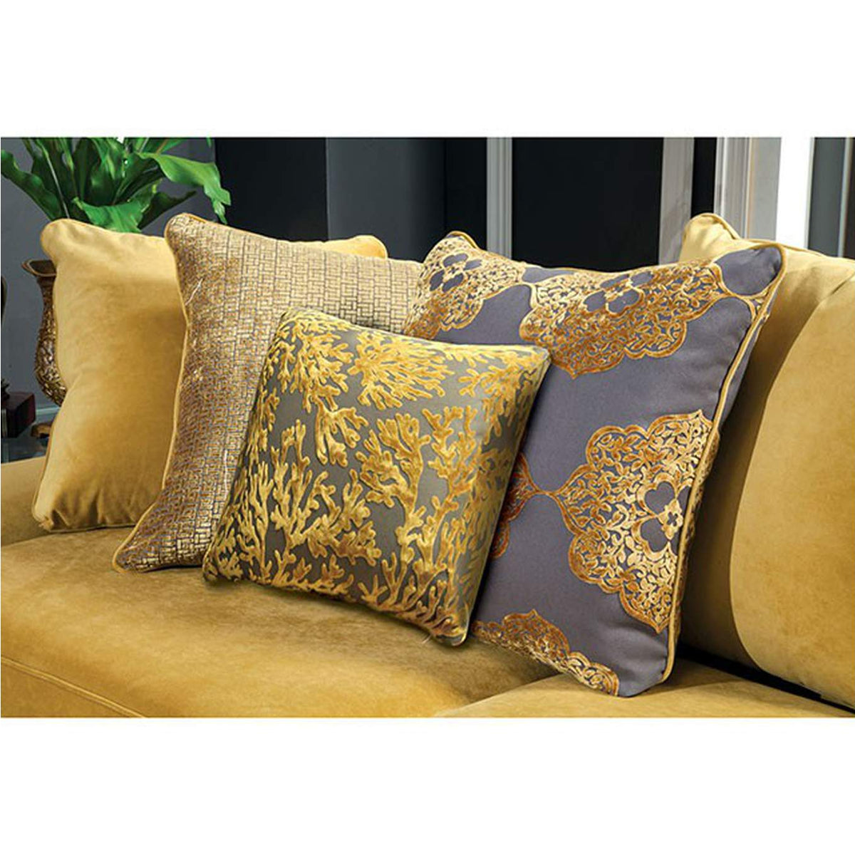 SM2201-SF Viscontti Gold Sofa and Loveseat