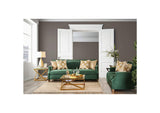 SM2271-LV Verdante Emerald Green Sofa and Loveseat Set w/Pillows