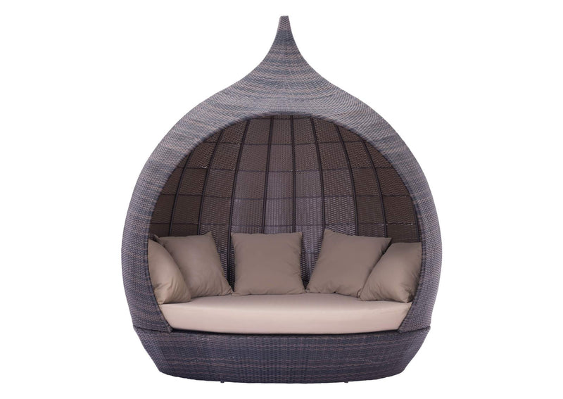 703632 Martinique Outdoor Beach Daybed Brown & Beige
