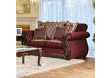 SM6110-LV Tabitha Wine Sofa and Loveseat