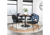 109366 Merion Dining Chair (Set Of 2) Multicolor Print & Black