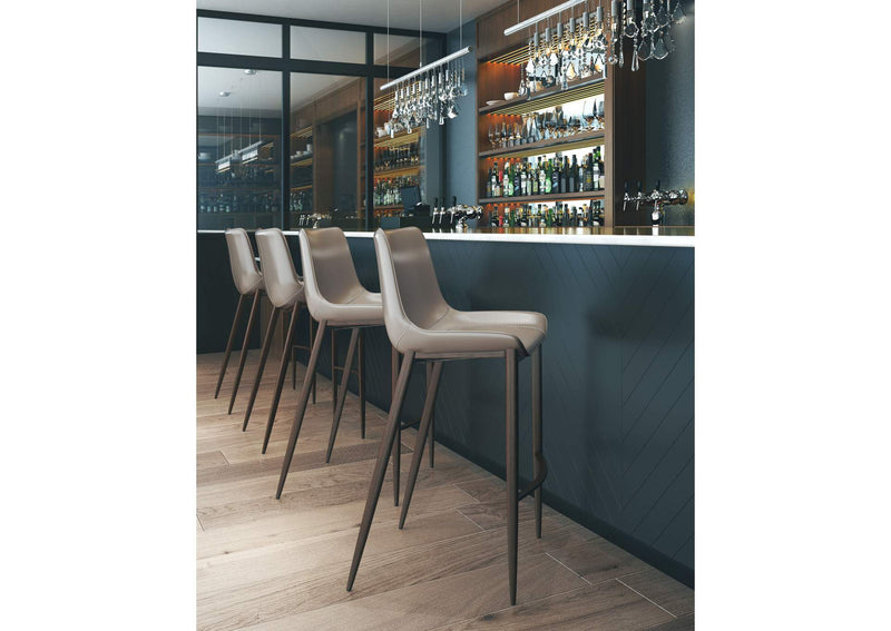 101277 Magnus Barstool (Set Of 2) Brown & Walnut