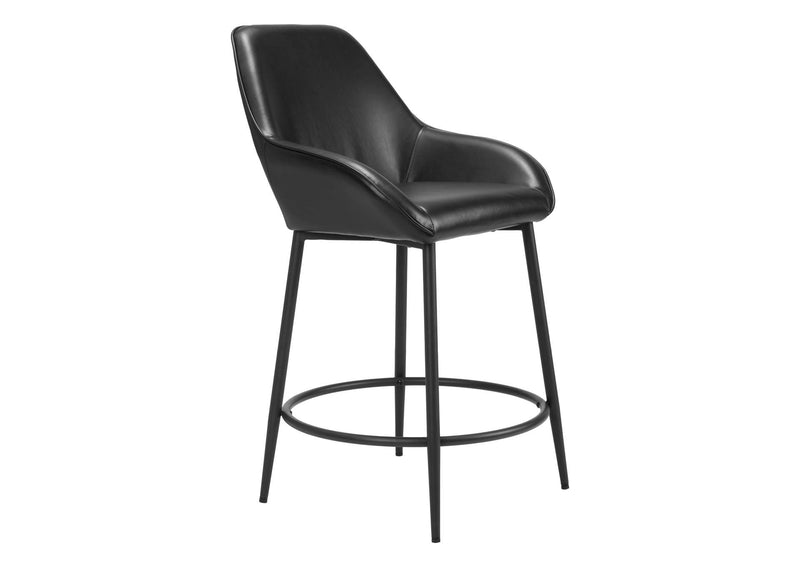 110074 Vila Counter Stool (Set Of 2) Black