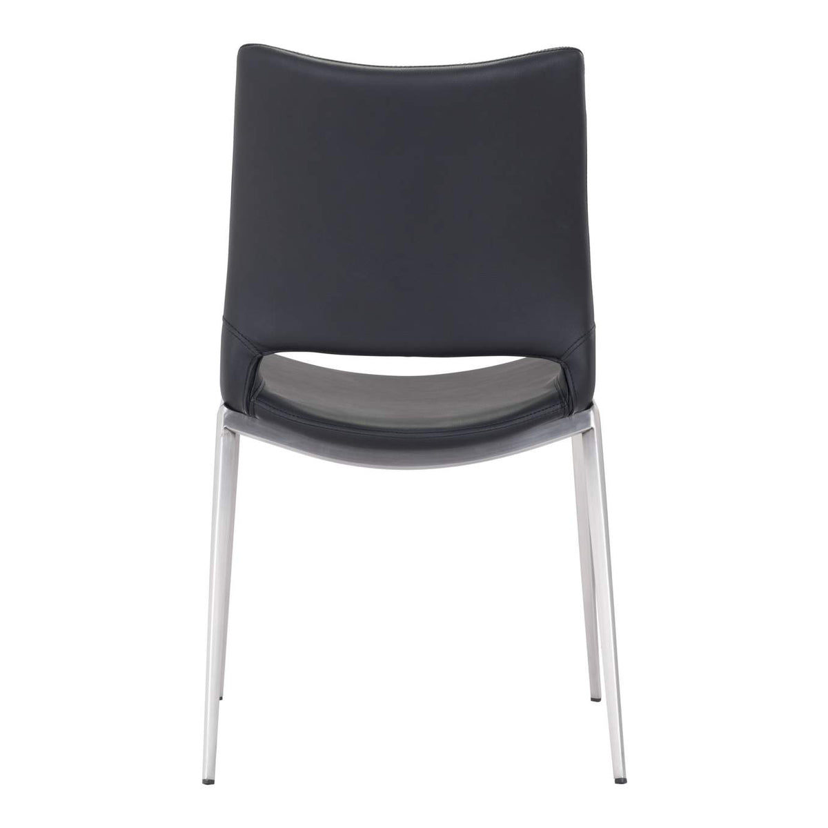 101280 Ace Dining Chair (Set Of 2) Black & Silver