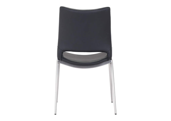 101280 Ace Dining Chair (Set Of 2) Black & Silver