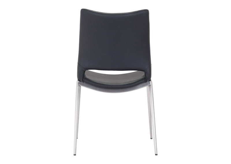 101280 Ace Dining Chair (Set Of 2) Black & Silver