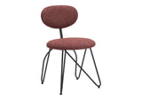 110018 Novi Dining Chair (Set Of 2) Maroon Brown