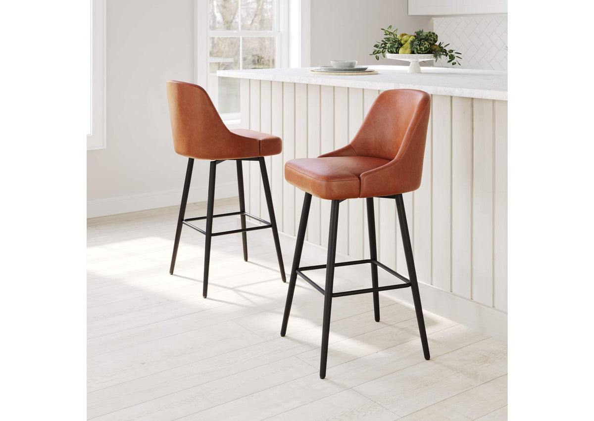 109974 Keppel Swivel Barstool Brown