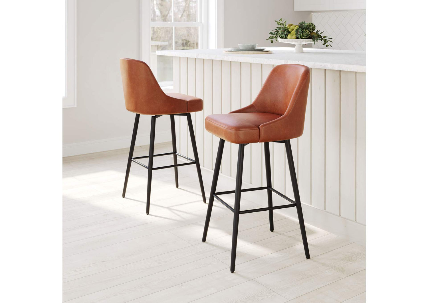 109974 Keppel Swivel Barstool Brown
