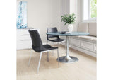 101280 Ace Dining Chair (Set Of 2) Black & Silver