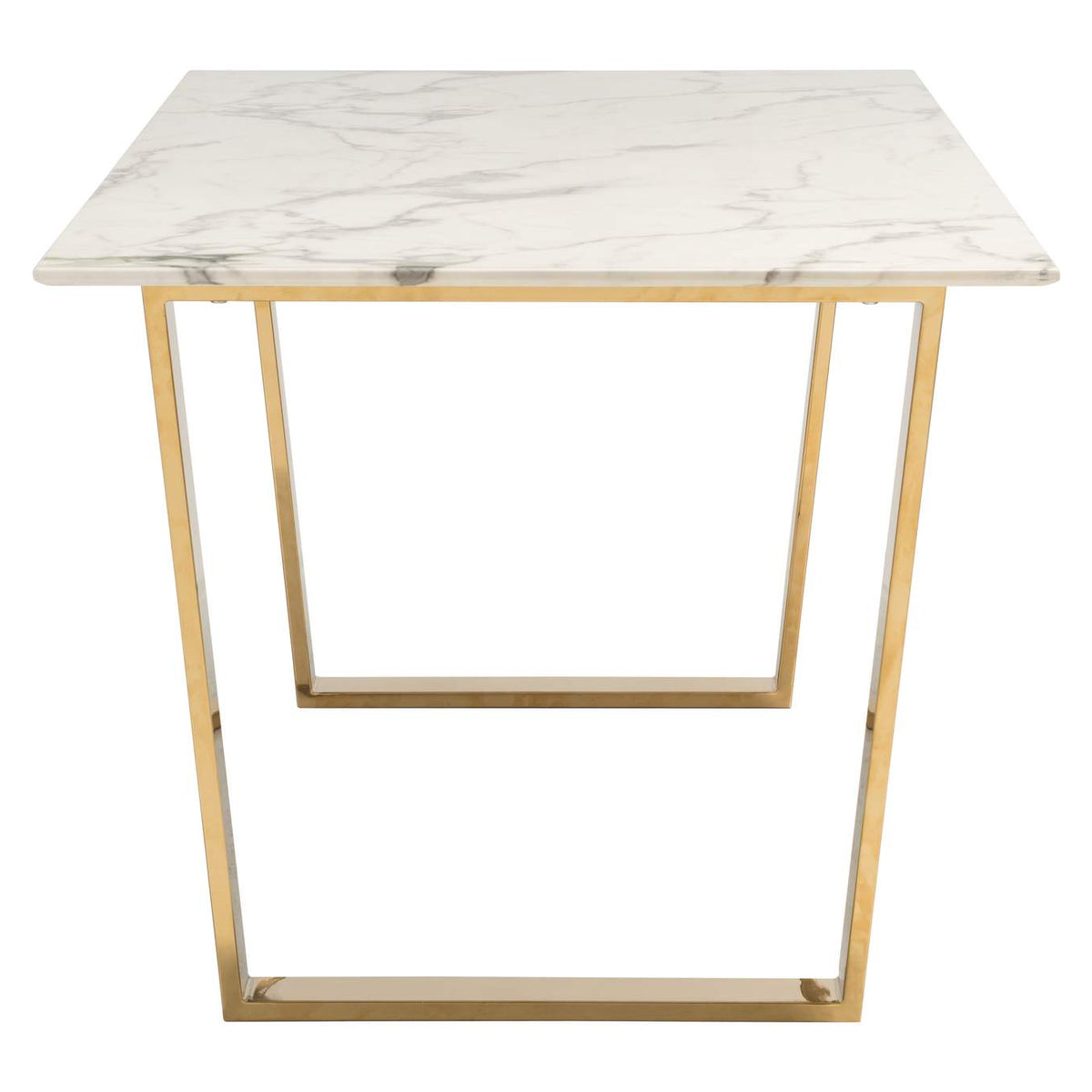 100652 Atlas Dining Table White & Gold