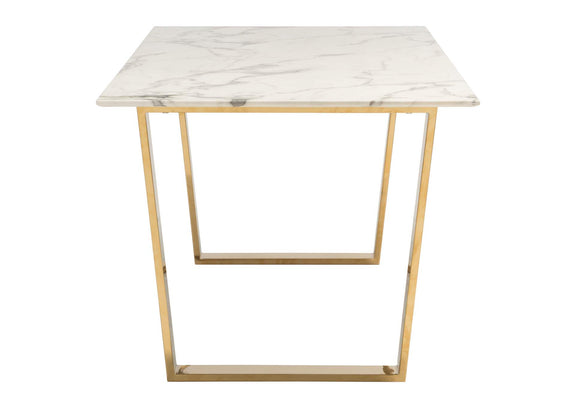 100652 Atlas Dining Table White & Gold