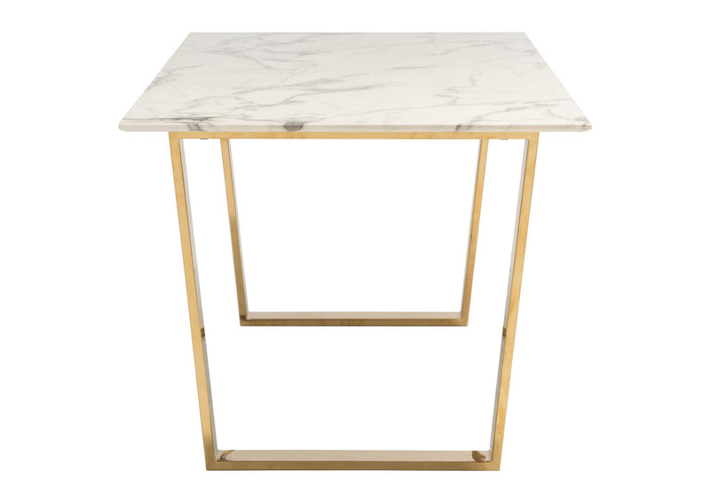 100652 Atlas Dining Table White & Gold