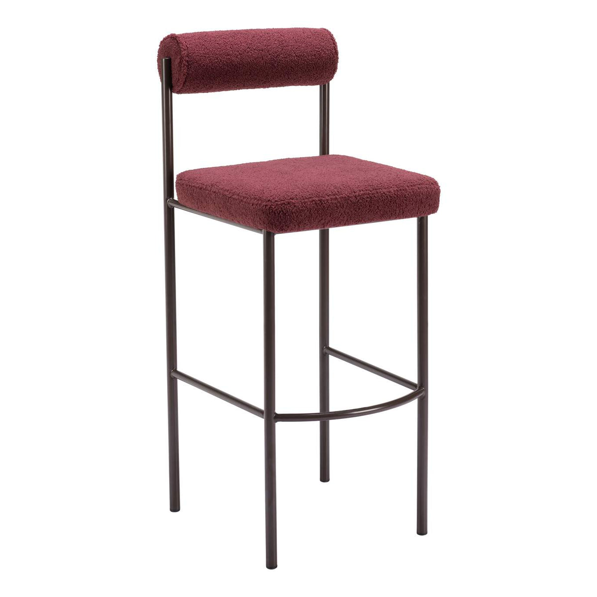 109814 Livorno Barstool (Set Of 2) Red & Bronze