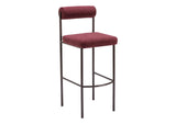 109814 Livorno Barstool (Set Of 2) Red & Bronze