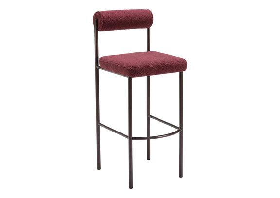 109814 Livorno Barstool (Set Of 2) Red & Bronze