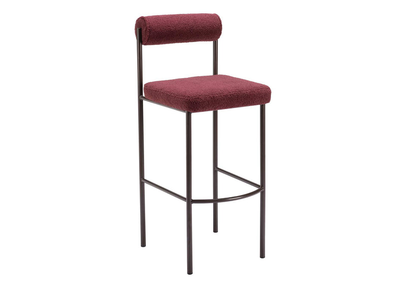 109814 Livorno Barstool (Set Of 2) Red & Bronze