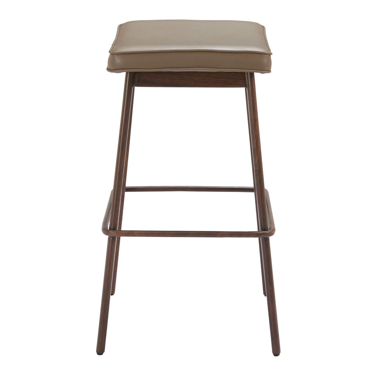 110330 Divat Barstool (Set Of 2) Taupe & Walnut