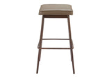 110330 Divat Barstool (Set Of 2) Taupe & Walnut